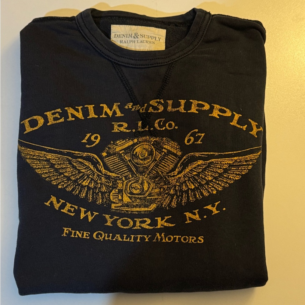 Denim & Supply Ralph Lauren Black and Gold Shirt